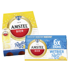 Amstel radler 0.0% of witbier 0.0%